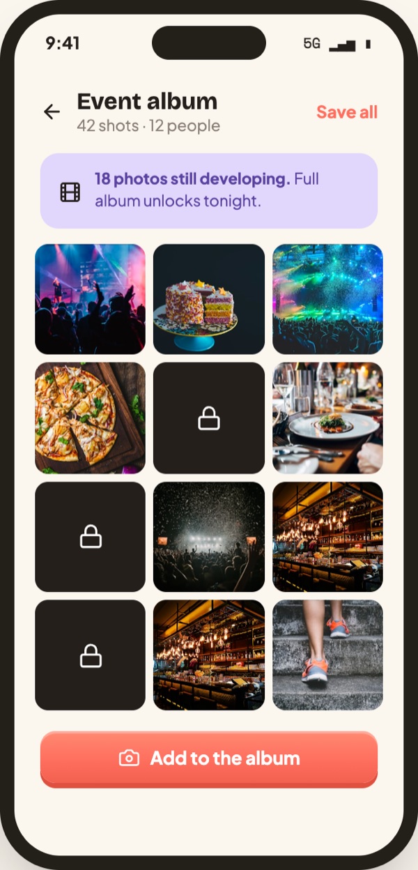Rally app — Album