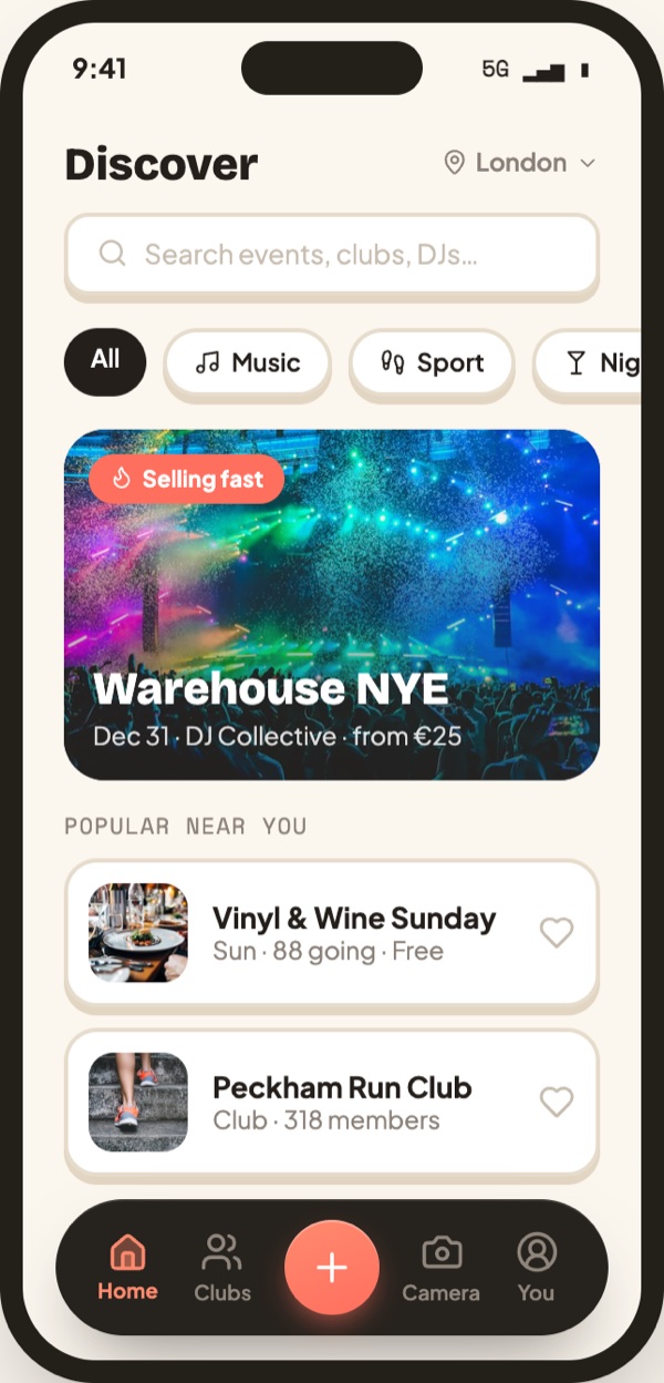 Rally app — Discover